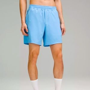 Lululemon Pacebreaker Linerless Short - Light Blue, Size Medium, 7 in IS